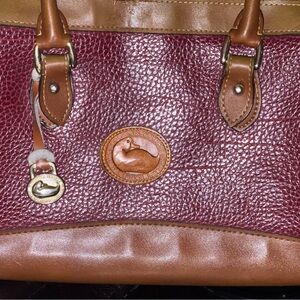 Classic Brown and Red Leather Dooney & Burke.